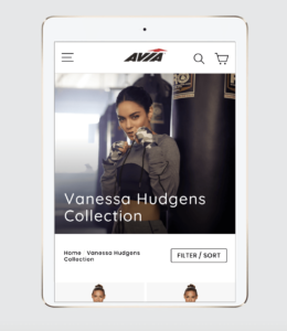 Avia x Vanessa Hudgens website