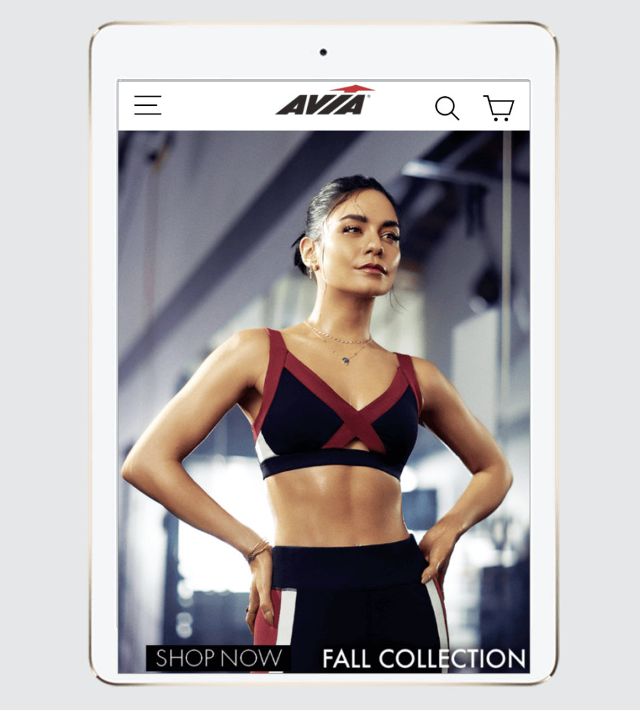 Avia x Vanessa Hudgens website