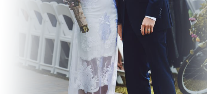 Custom bohemian wedding dress