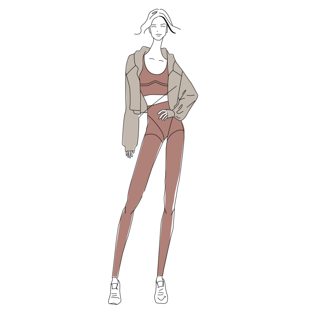 Avia activewear fashion sketch