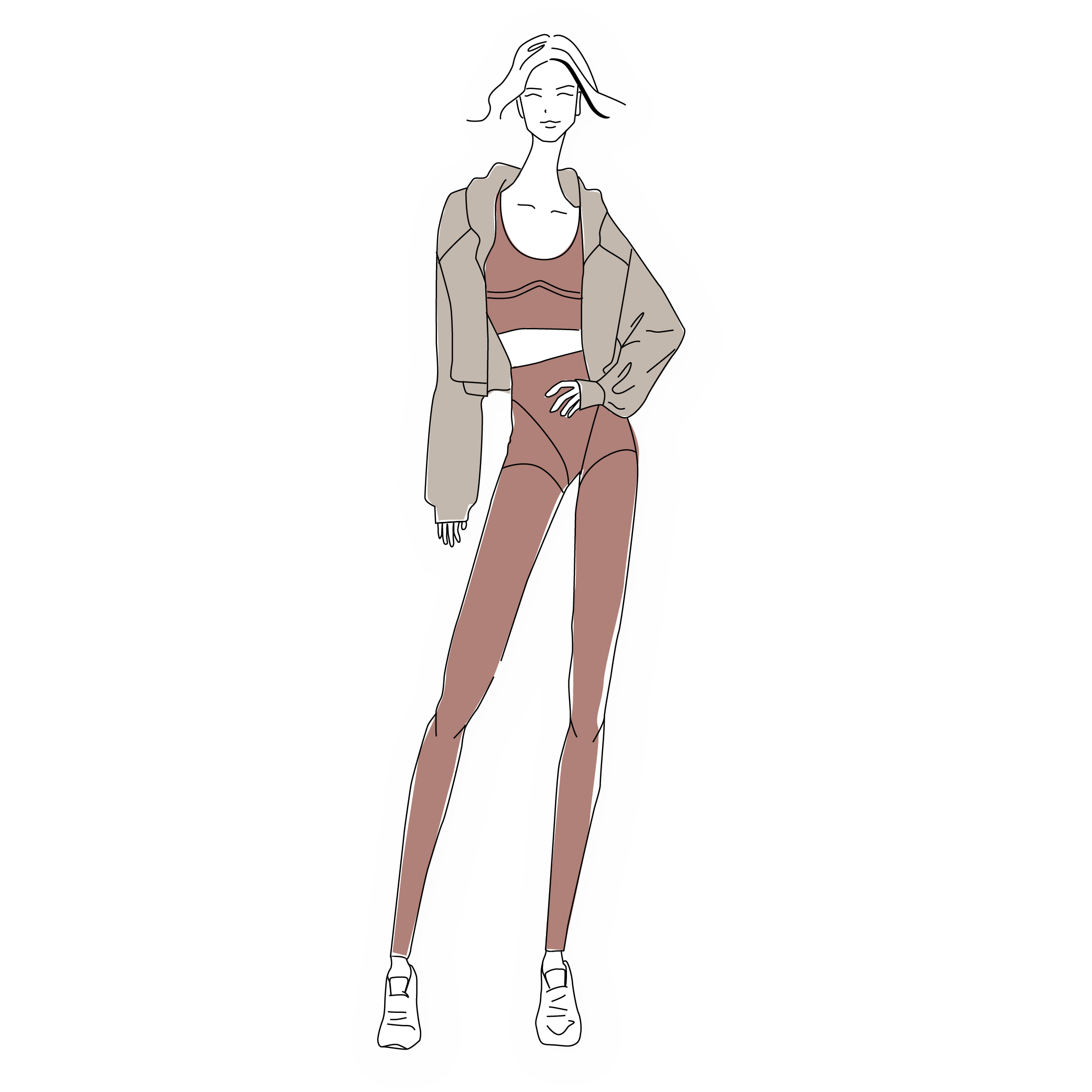 Avia activewear fashion sketch