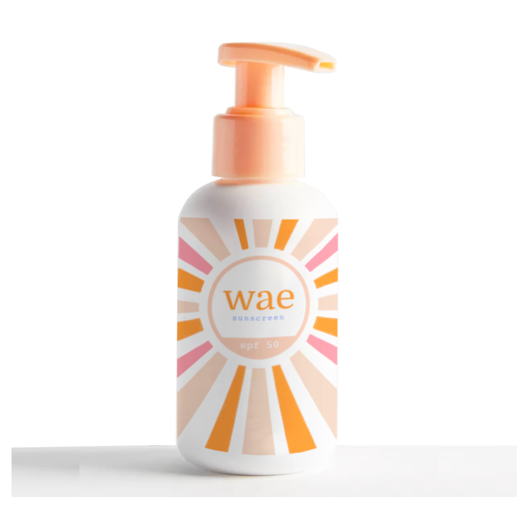 Label designed for sunscreen bottle