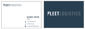Fleet Logistics business card concept