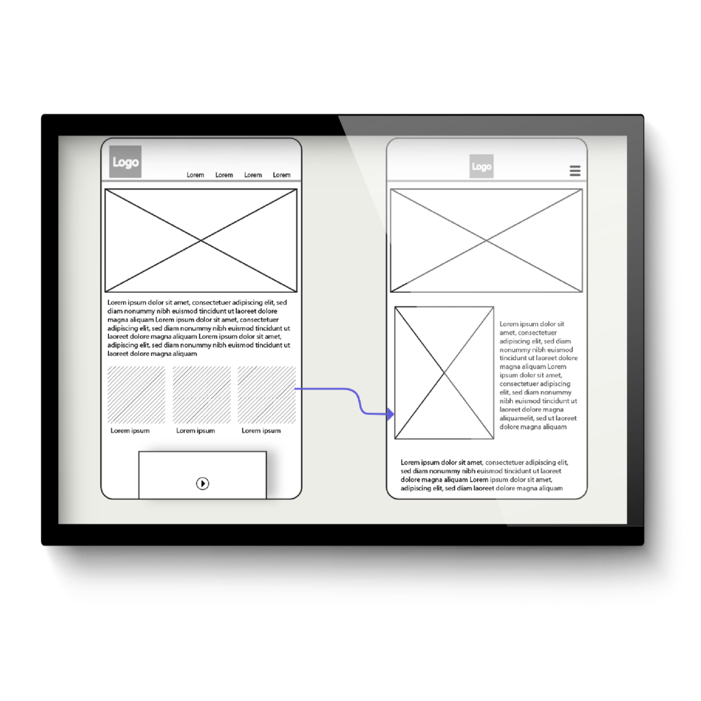 Wireframe for an app